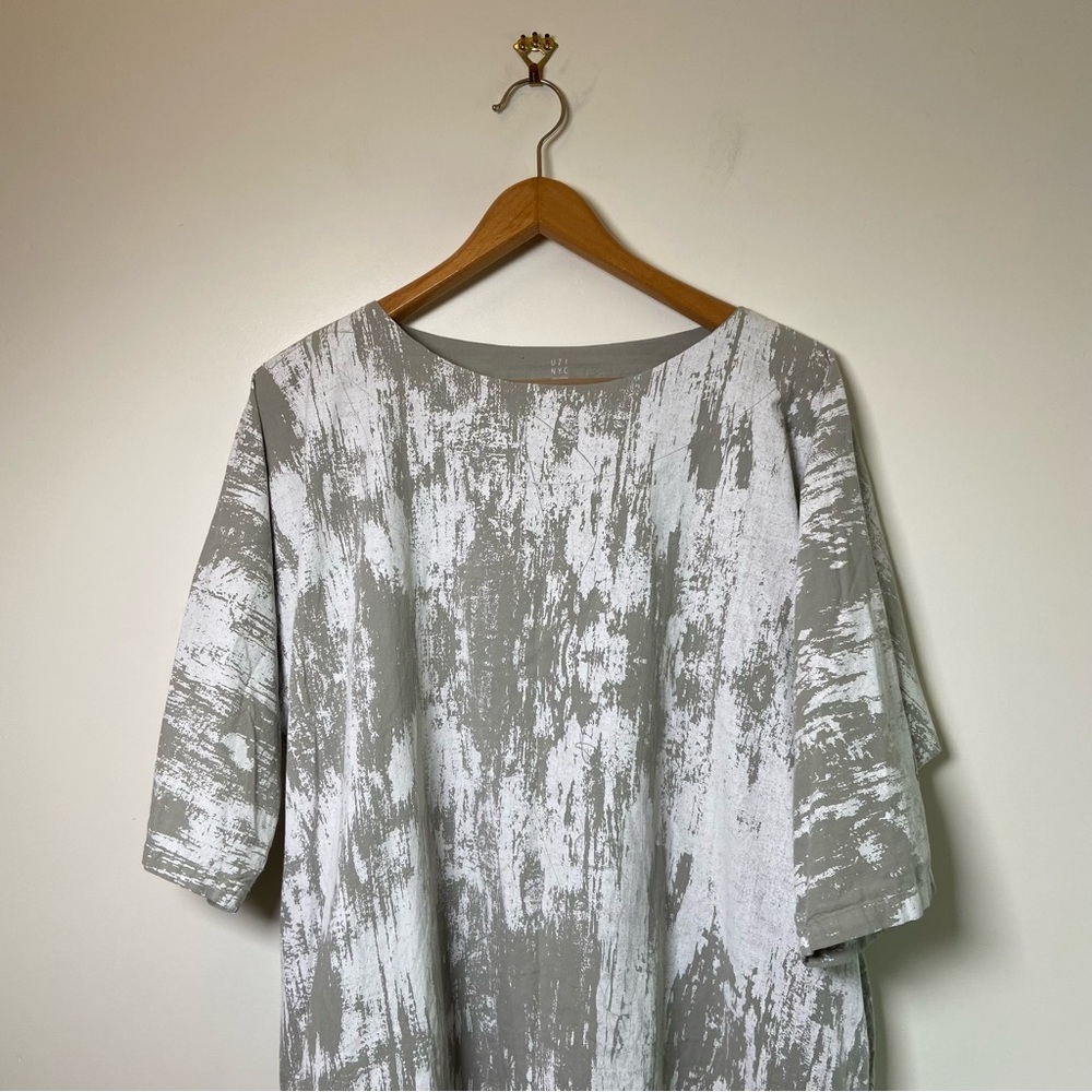 Gray Abstract Mini Dress - Picture 3 of 11